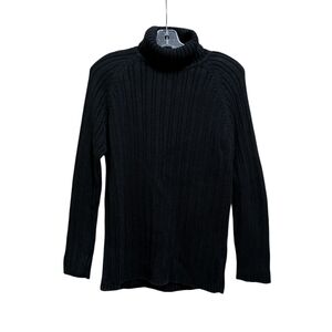 Cotton Ginny Plus Black Turtleneck Sweater Oversized 💯 Cotton Size Small